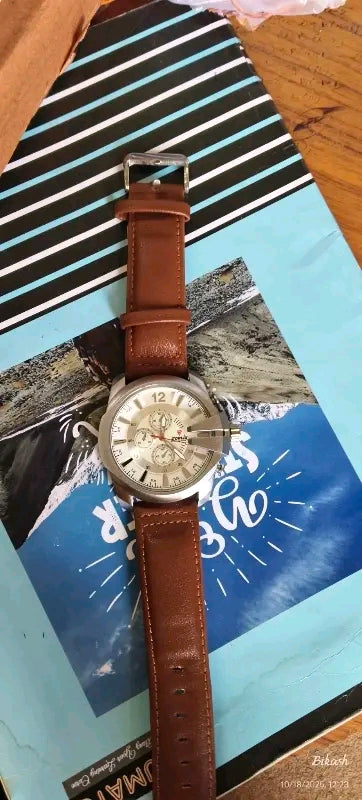 Morden & Stylish Men Analog Leather Brown Watches.