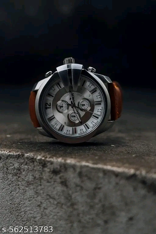 Morden & Stylish Men Analog Leather Brown Watches.