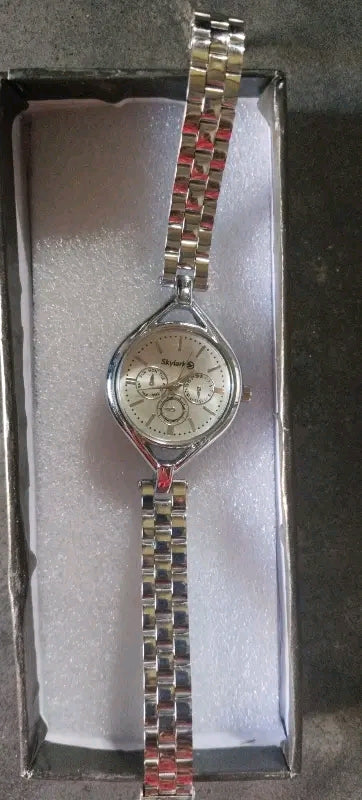 Silver Chain and Silver Dial DB Small Analog Women's & Girl's Watch