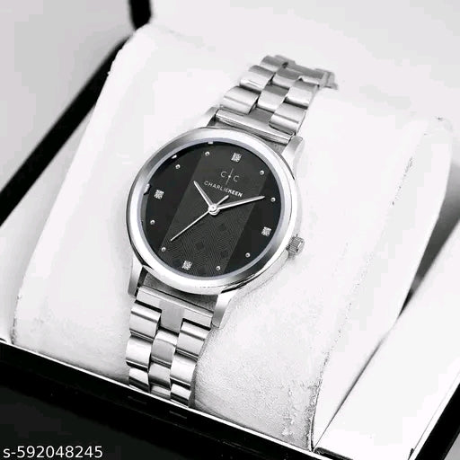Charliekeen Luxury Redefined -Crystal studded Dial Analog Watch For Women
