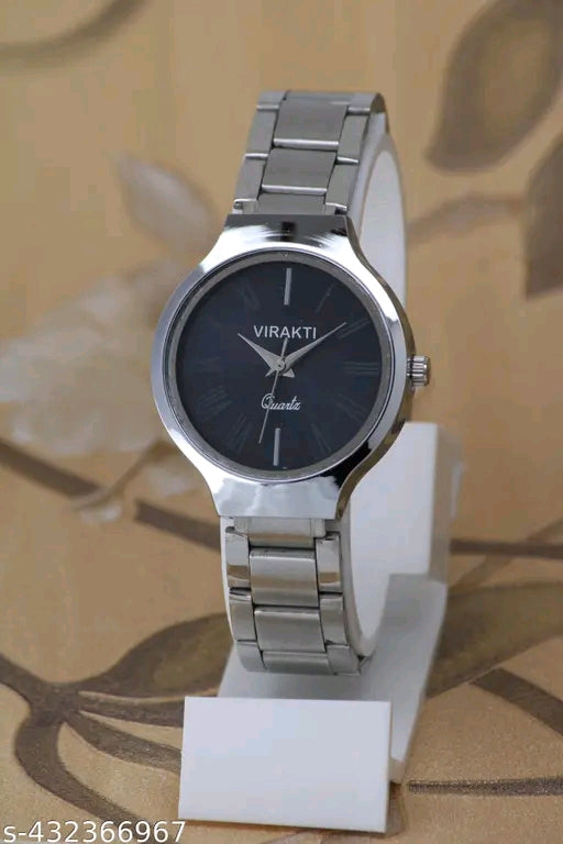 Unique round dail high quality stainless steel chain watches for girls and women