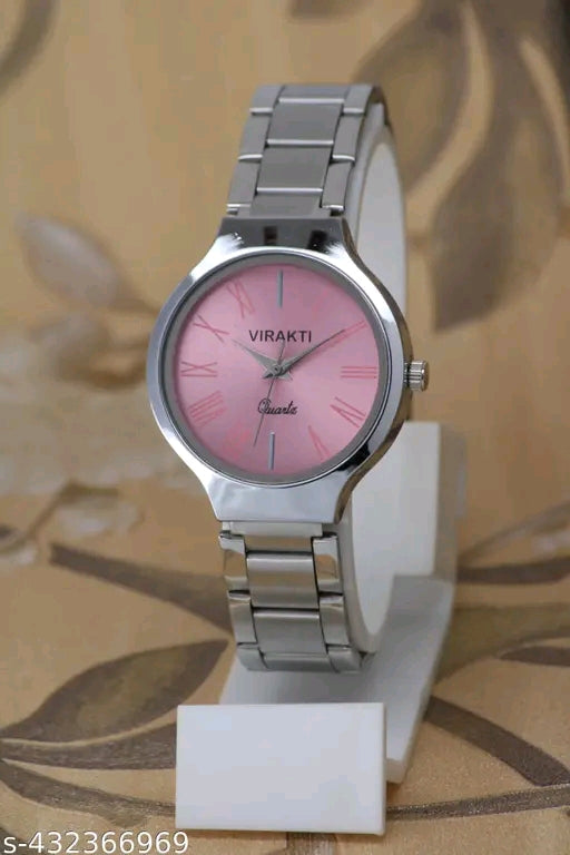 Unique round dail high quality stainless steel chain watches for girls and women