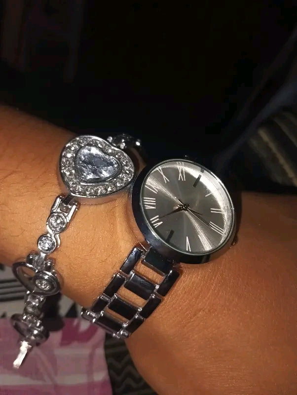 Best Quality Solid Designer Dial Colorful Metal Belt ( watch + bracelet )