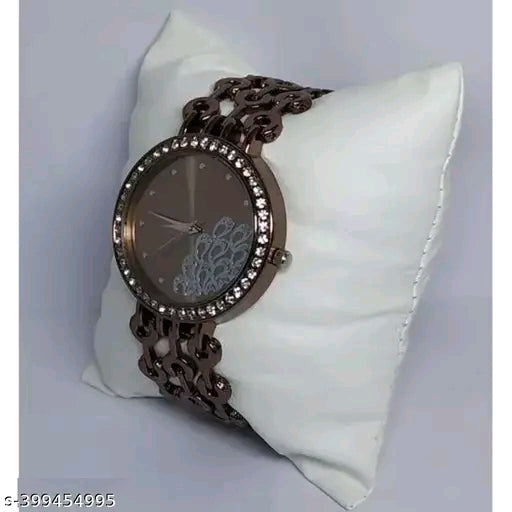 Standard Quality Metal Diamond Watches For Girls and Women