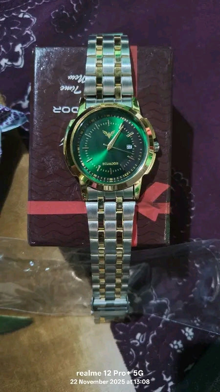 Ecuador Luxury Green 3D Dial Men's Watch