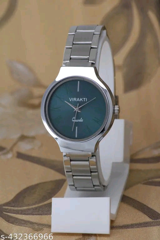 Unique round dail high quality stainless steel chain watches for girls and women