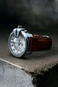 Morden & Stylish Men Analog Leather Brown Watches.