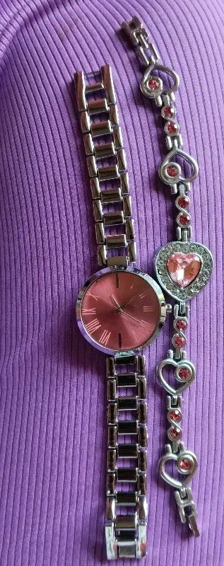 Best Quality Solid Designer Dial Colorful Metal Belt ( watch + bracelet )