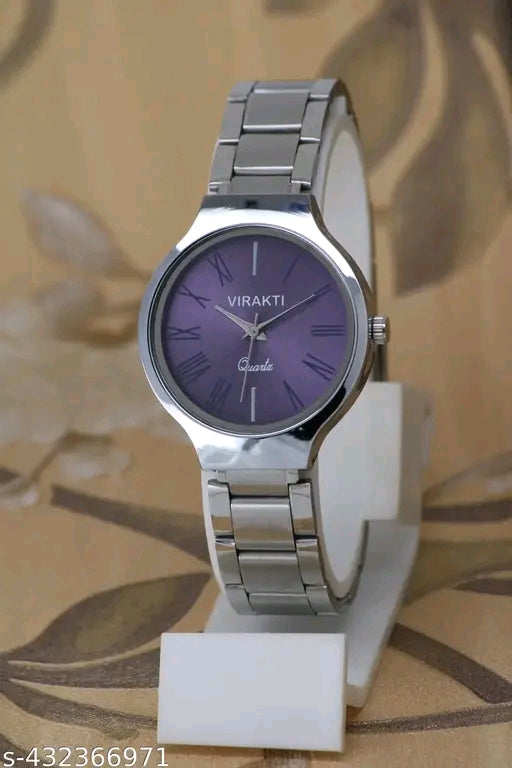 Unique round dail high quality stainless steel chain watches for girls and women