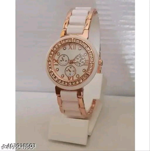 Analog Tatan with White mina round dial watch for womens or girls