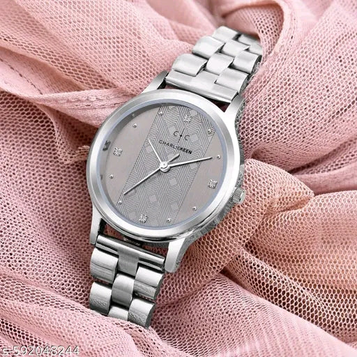 Charliekeen Luxury Redefined -Crystal studded Dial Analog Watch For Women