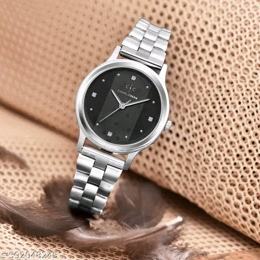 Charliekeen Luxury Redefined -Crystal studded Dial Analog Watch For Women