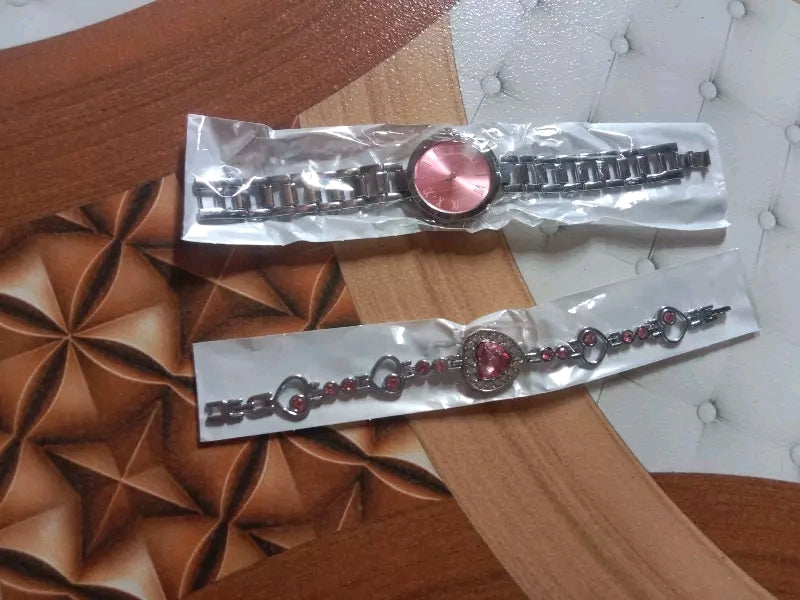 Best Quality Solid Designer Dial Colorful Metal Belt ( watch + bracelet )