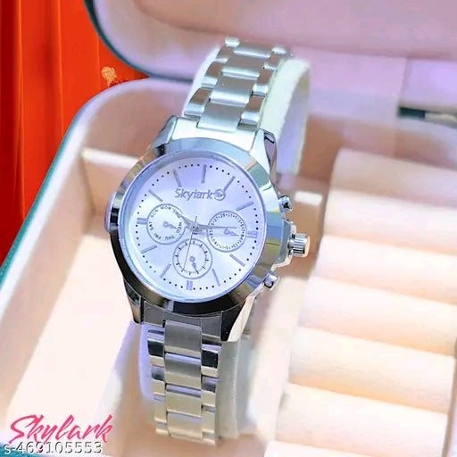 Skylark Classy Silver Chain and Silver coronagraph Dial